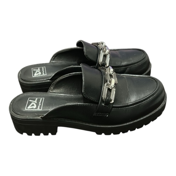 Dirty Laundry Womens Vallor Lucite Chain Detail Chunky Clog Black Size 9 - Picture 1 of 14